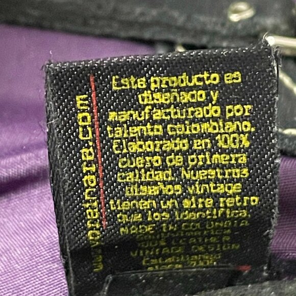 Yo Reinare Black Leather Bag - Made in Columbia - Picture 14 of 16